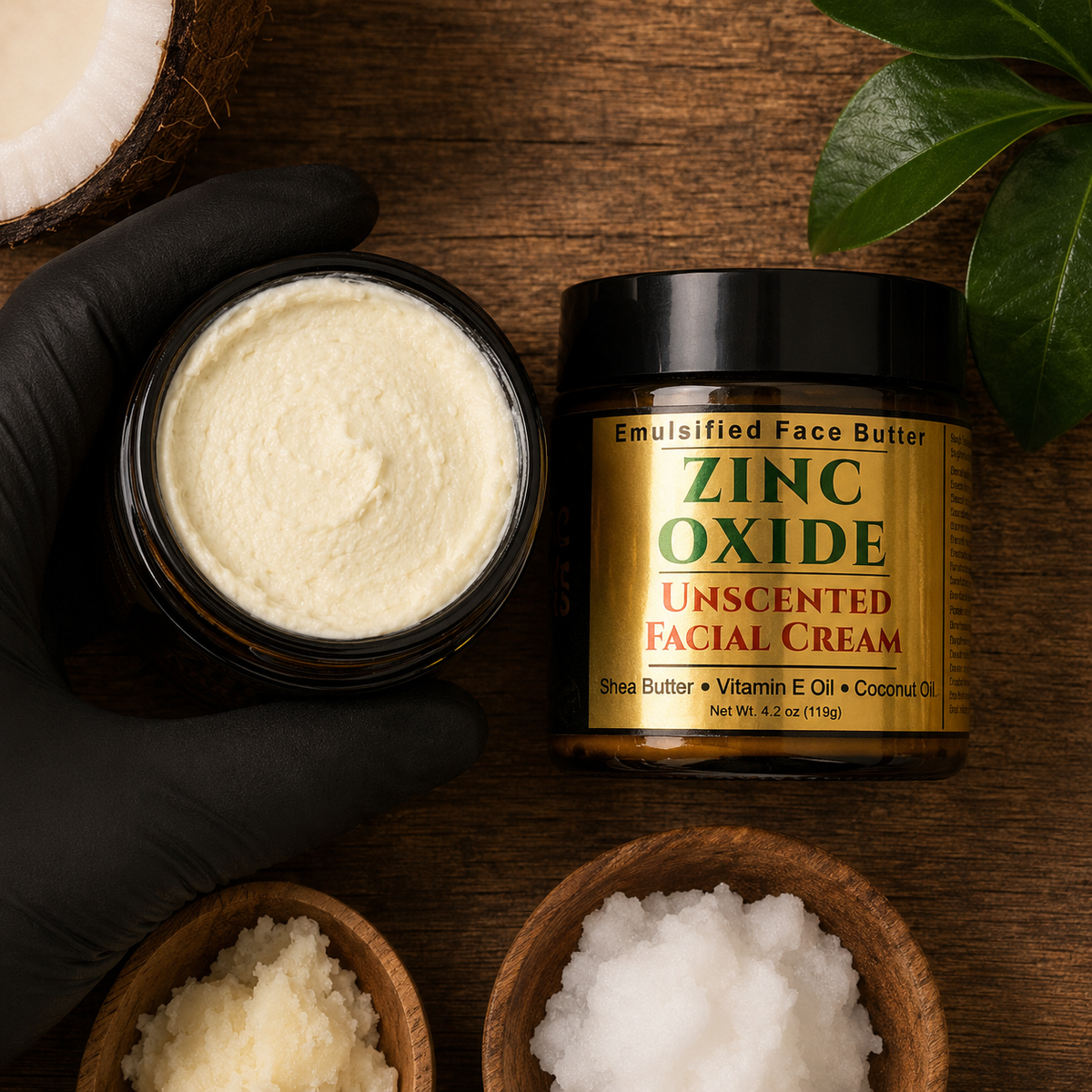 ZINC OXIDE: Handmade Unscented Facial Butter / Face Cream