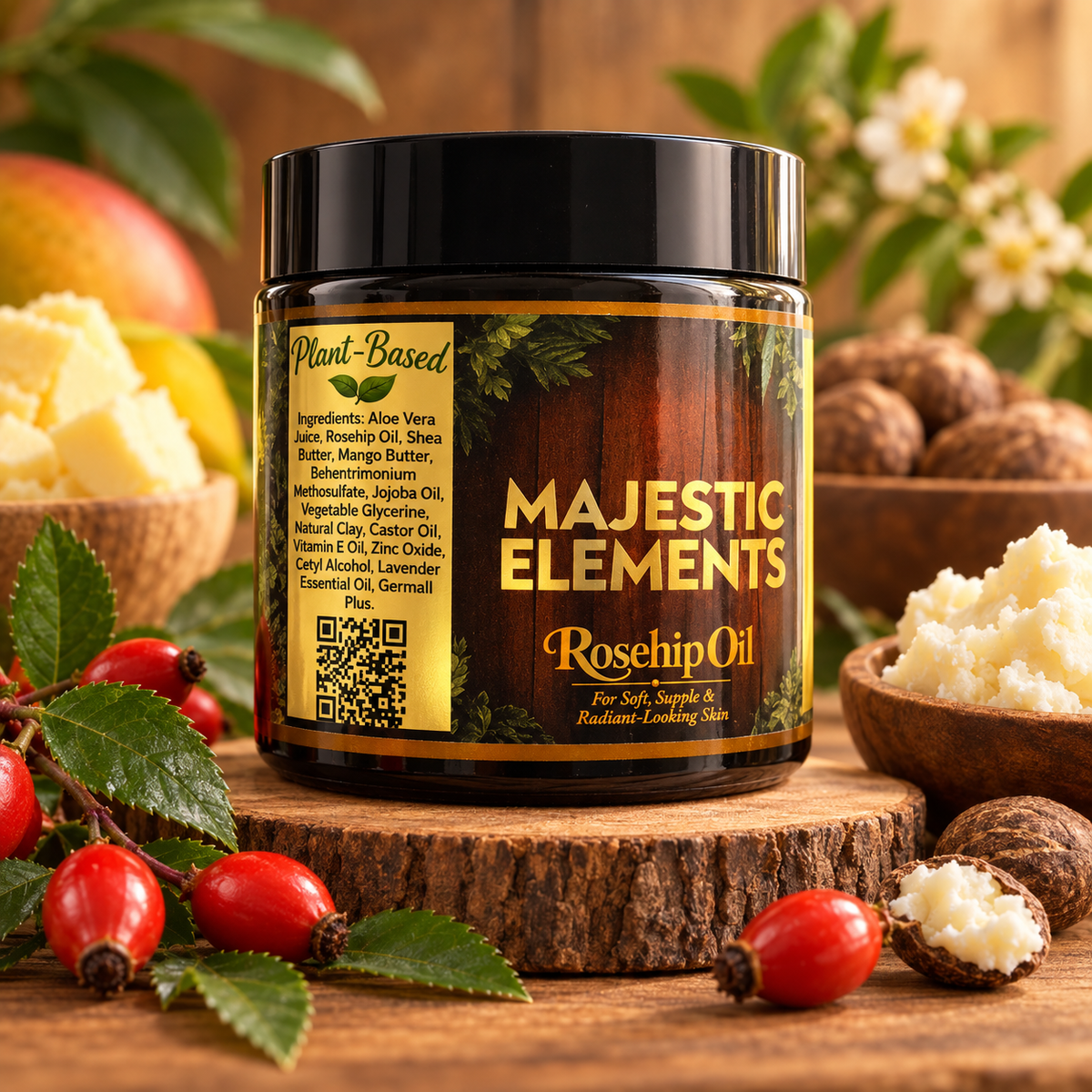 ROSEHIP OIL: Handmade Lavender Scented Facial Butter / Face Cream