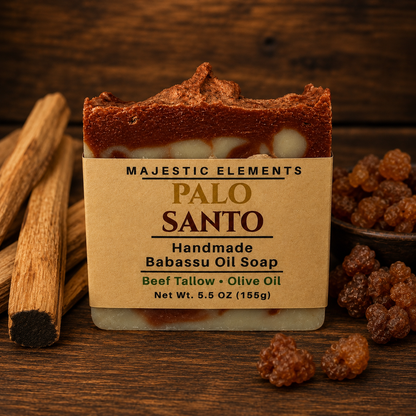 PALO SANTO: Babassu Oil and Tallow Handmade Masculine Premium Soap