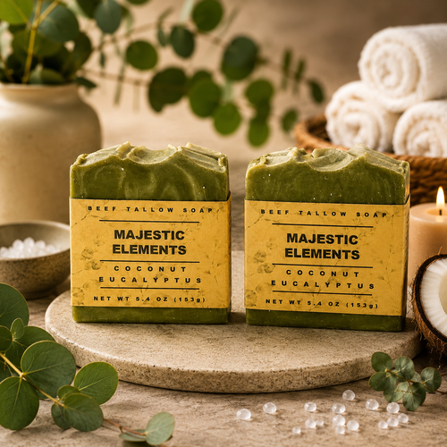 Coconut Eucalyptus Handcrafted Tallow Soap