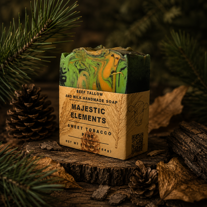 Forest Pine & Tobacco Handmade Tallow and Milk Masculine Soap