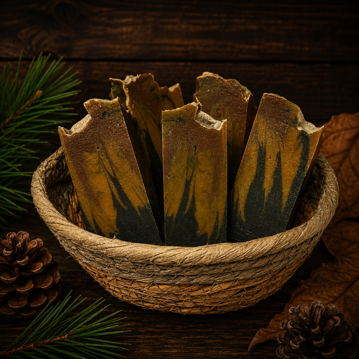 Sweet Tobacco Pine Handmade Beef Tallow and Milk Masculine Cleansing Sample Soap