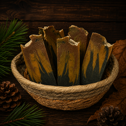 Sweet Tobacco Pine Handmade Beef Tallow and Milk Masculine Cleansing Sample Soap