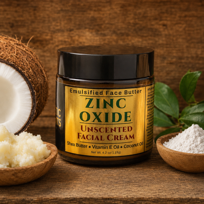ZINC OXIDE: Handmade Unscented Facial Butter / Face Cream