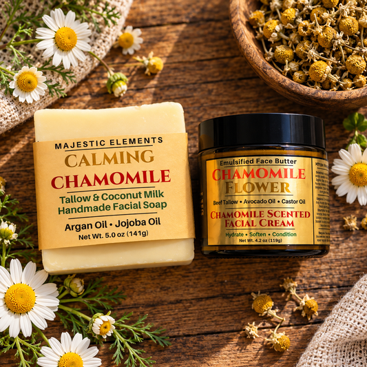 CHAMOMILE FACIAL BUNDLE: Handmade Facial Soap and Facial Butter