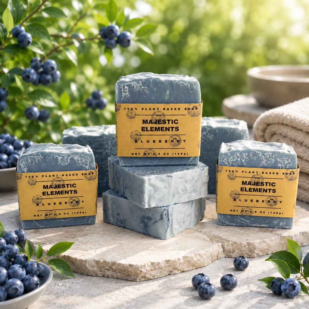 Blueberry Coconut Vanilla 100% Plant-Based Handmade Soap