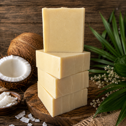 COCONUT: 100% Plant-Based Oils Coconut Milk Handmade Vegan Artisan Soap