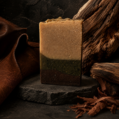 Leather & Sandalwood Handmade Conditioning Milk & Tallow Sample Soap
