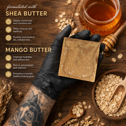 UNSCENTED: Honey And Oatmeal Handmade Gentle Soap