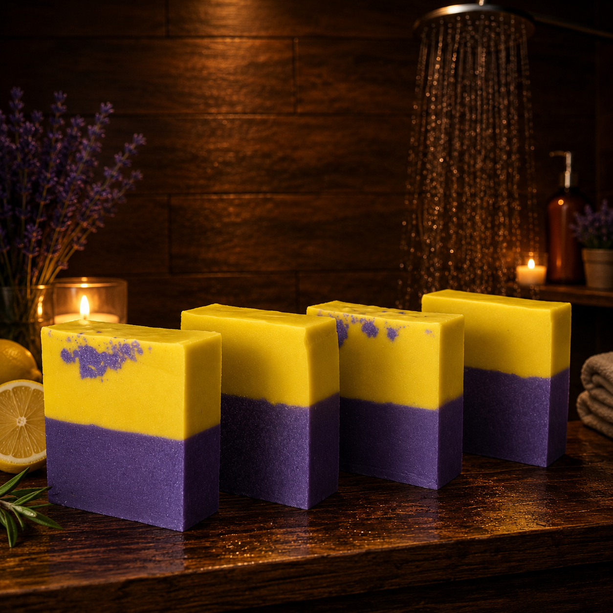Lemon Lavender Handmade Beef Tallow Soap