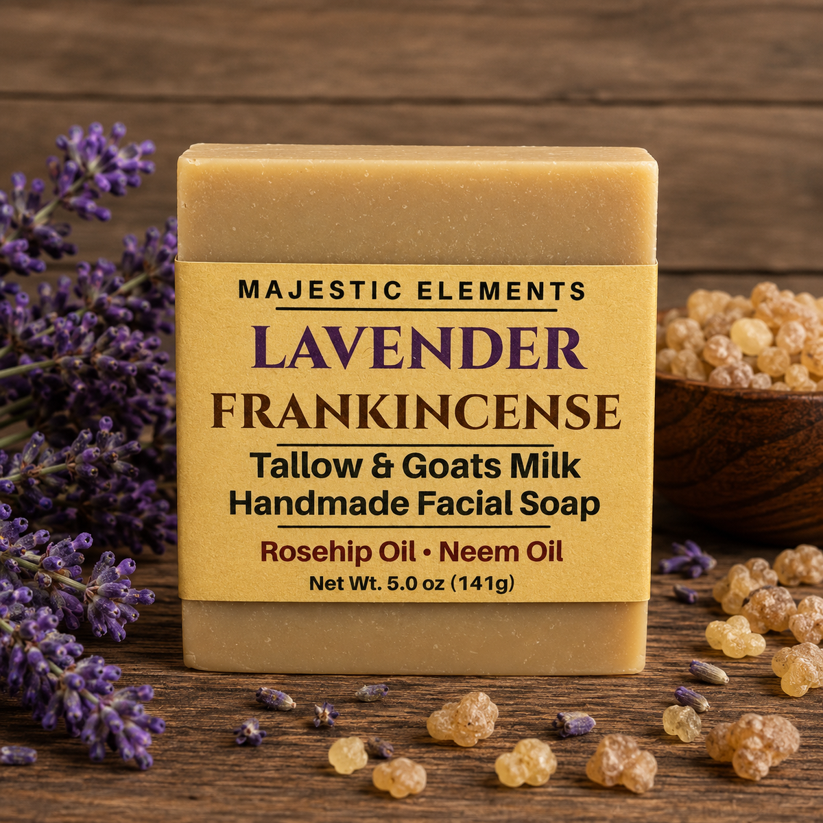 FRANKINCENSE LAVENDER: Handmade Facial Soap