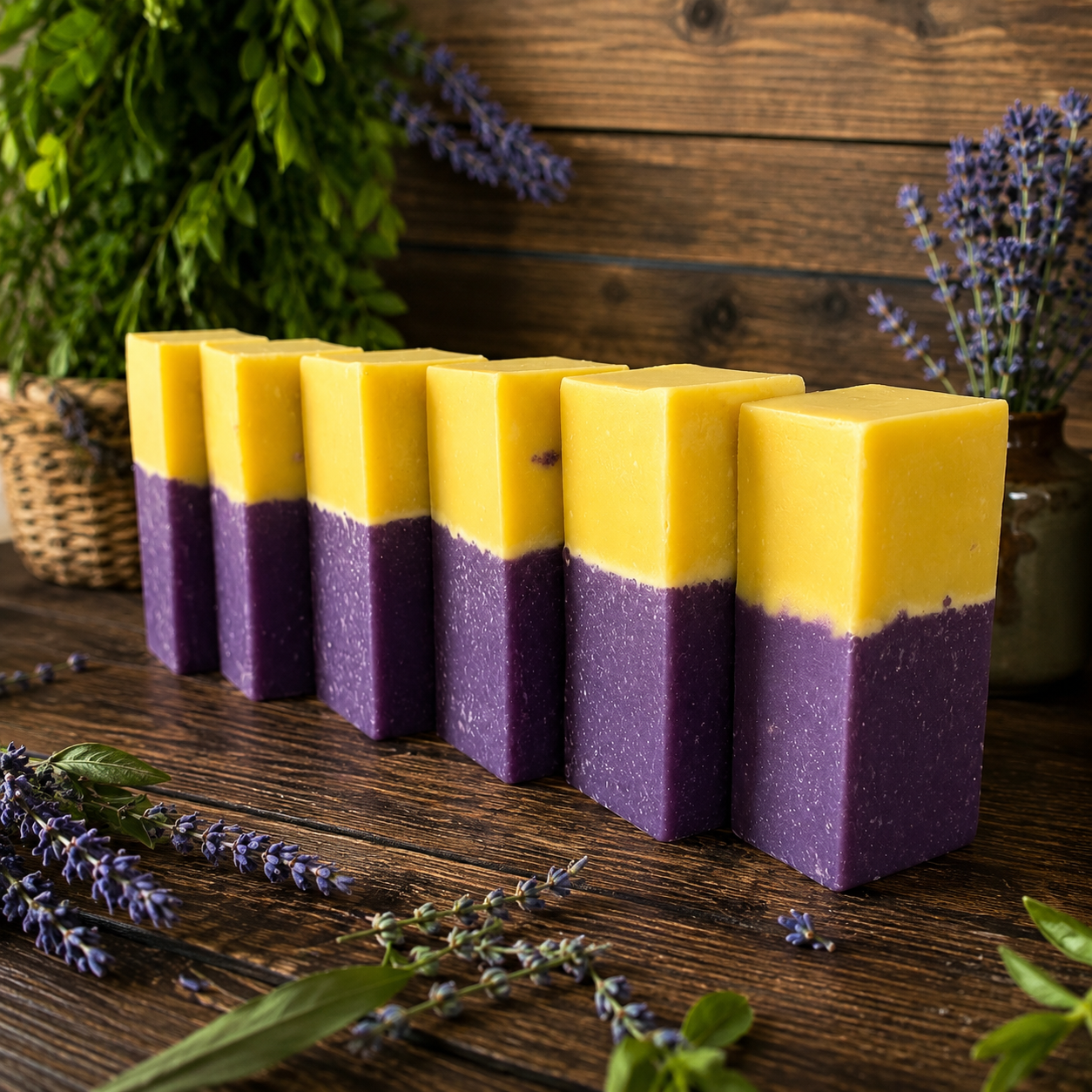 LEMON LAVENDER: Handmade Tallow and Milk Conditioning Sample Soap