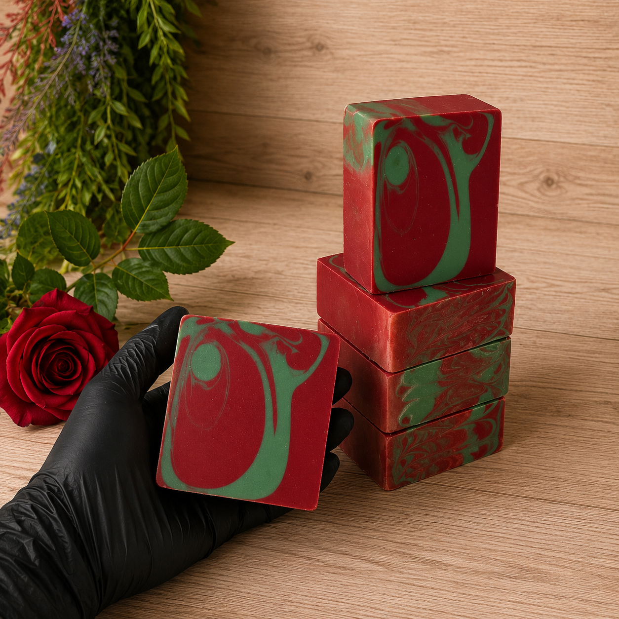 ROSE: Handmade Beef Tallow Natural Artisan Soap