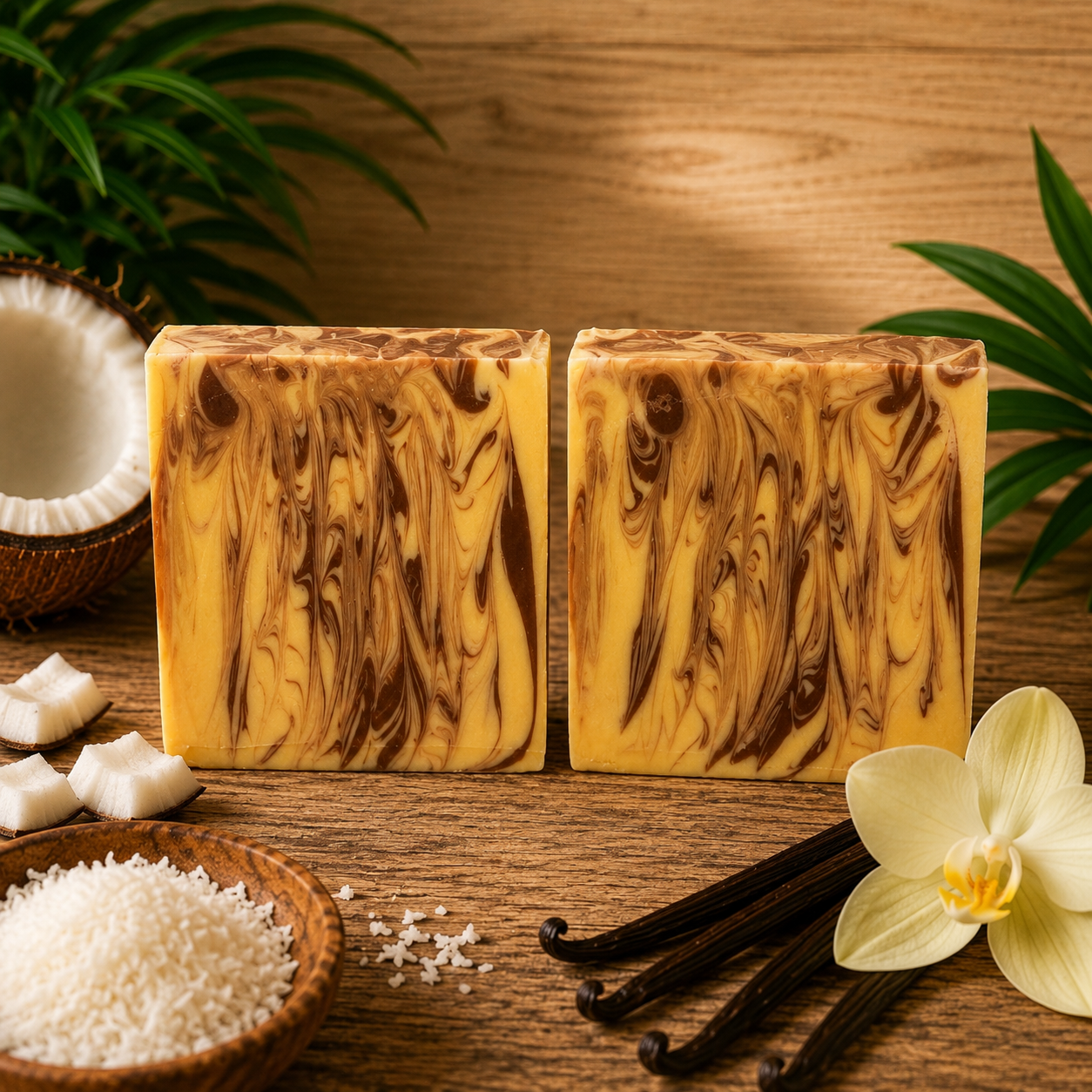 COCONUT VANILLA: Handmade Tallow, Aloe, and Milk Conditioning Artisan Soap