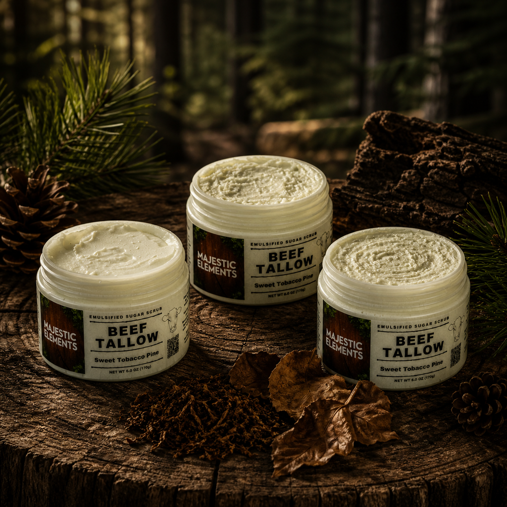 Sweet Tobacco Pine Emulsified Tallow Sugar Scrub Body Scrub