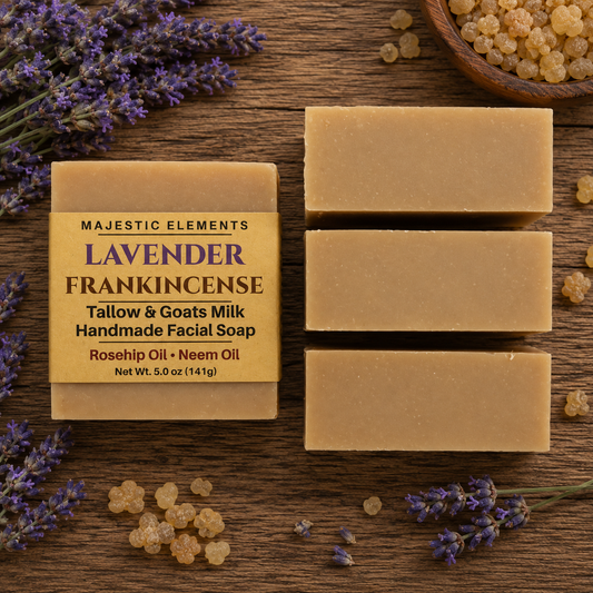 FRANKINCENSE LAVENDER: Handmade Facial Soap