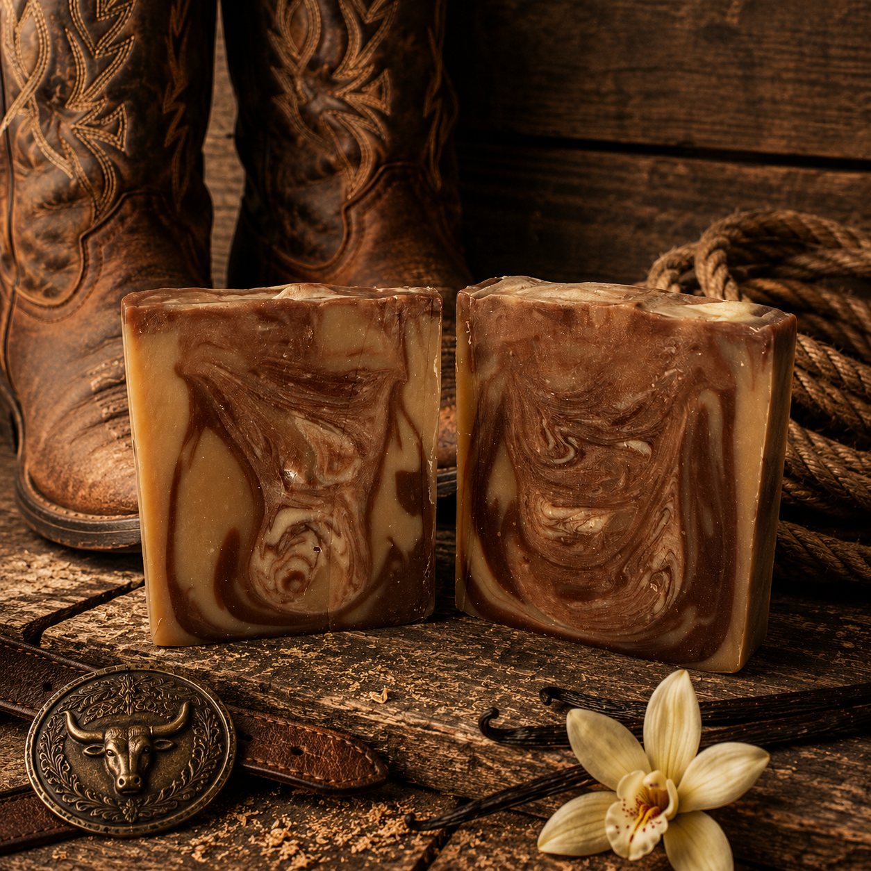 Bourbon Vanilla Goats Milk Masculine Tallow Handmade Soap