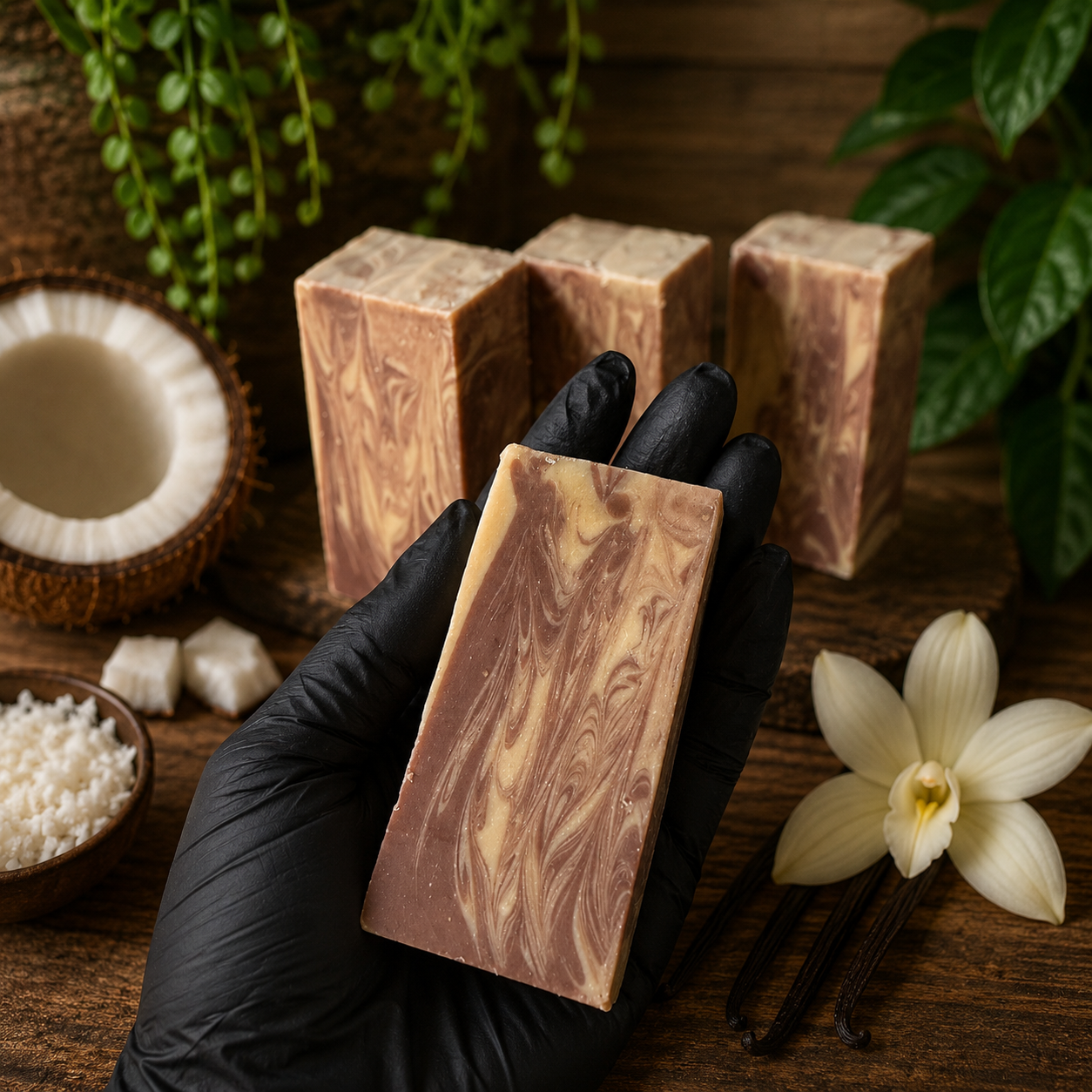 COCONUT VANILLA: Handmade Tallow, Aloe, and Milk Conditioning Sample Soap