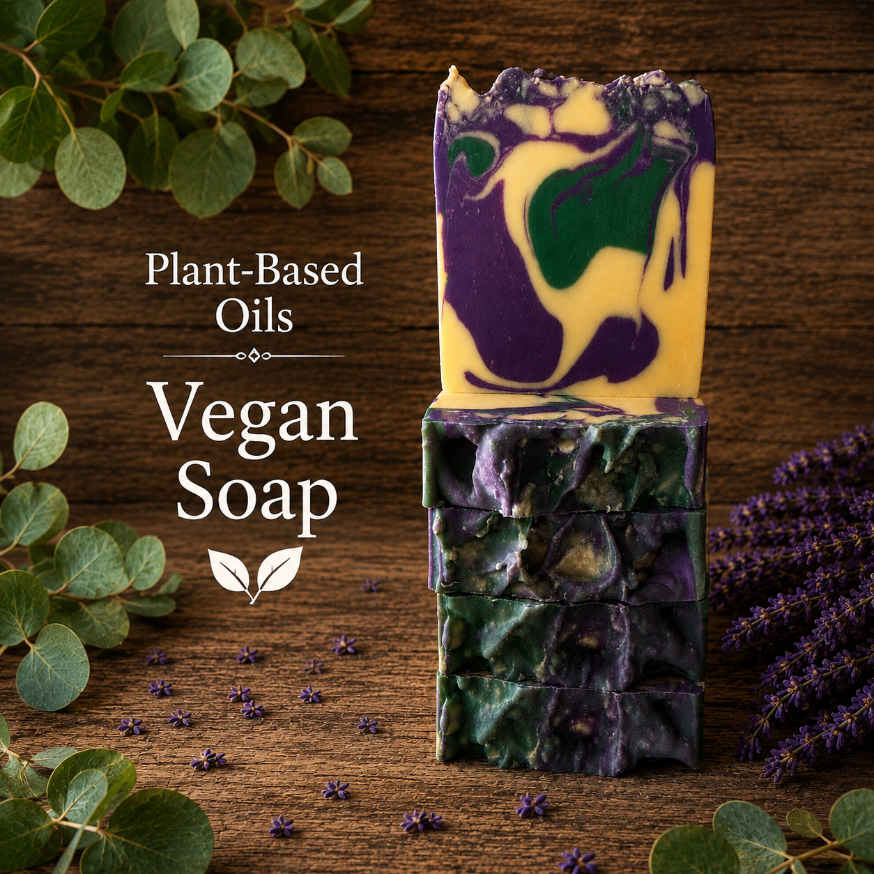 LAVENDER EUCALYPTUS: Handmade Plant-Based Vegan Soap
