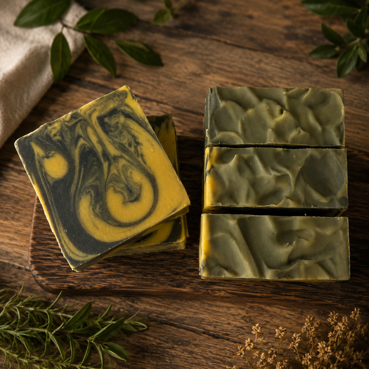 Bay Rum & Black Pepper Handmade Exfoliating Tallow and Milk Masculine Soap