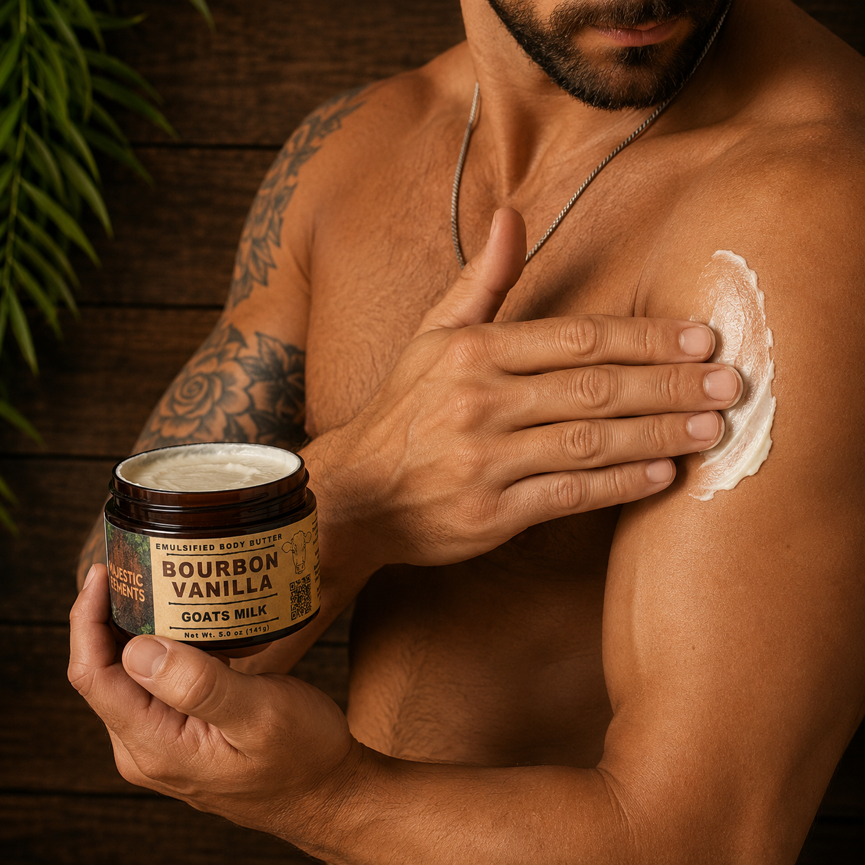 BOURBON VANILLA: Goats Milk Masculine Body Butter Body Cream
