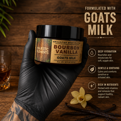 BOURBON VANILLA: Goats Milk Masculine Body Butter Body Cream