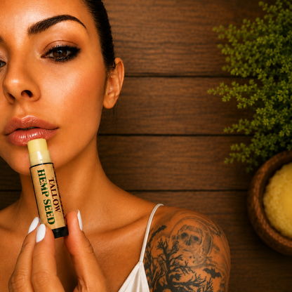 TALLOW + HEMP SEED: Handmade Blackberry Açaí Flavored Nourishing Lip Balm