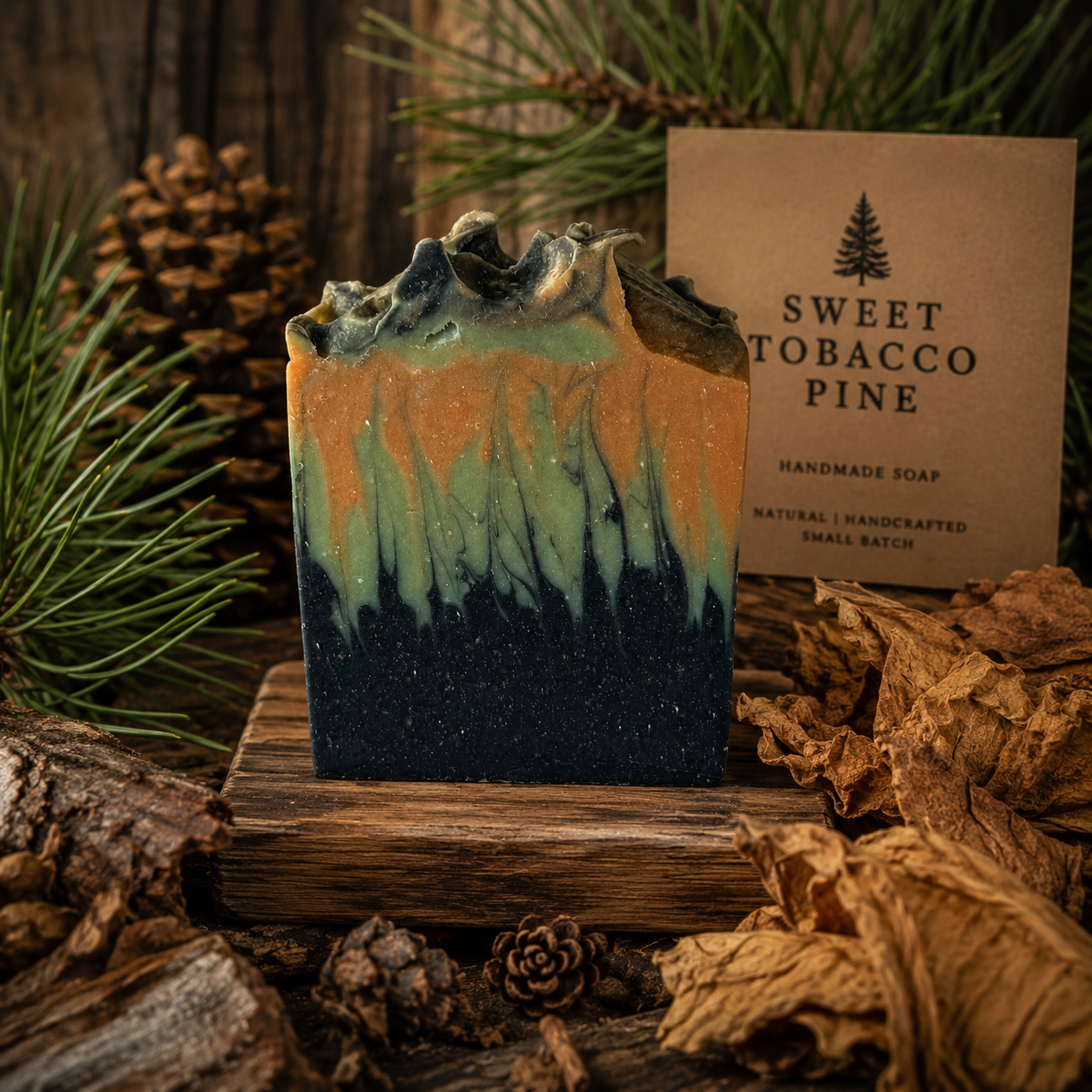 Sweet Tobacco Pine Masculine Beef Tallow Handmade Soap