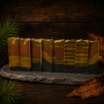 Sweet Tobacco Pine Handmade Beef Tallow and Milk Masculine Cleansing Sample Soap