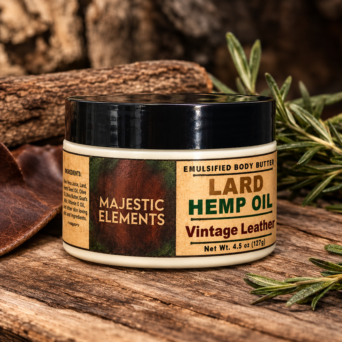 LEATHER: Emulsified Masculine Body Butter Body Cream