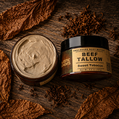 SWEET TOBACCO: Beef Tallow Masculine Body Butter Body Cream