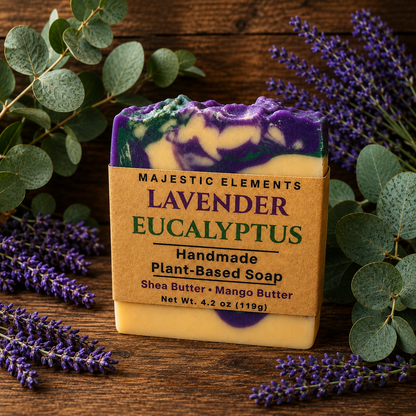 LAVENDER EUCALYPTUS: Handmade Plant-Based Vegan Soap