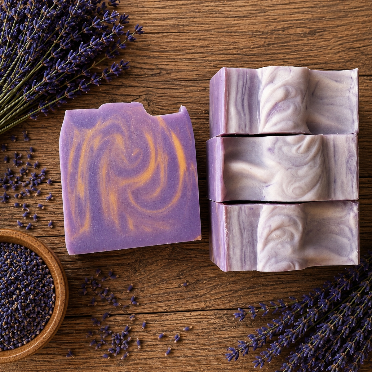 LAVENDER: Hemp Seed + Tallow Handmade Soap