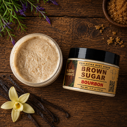 BOURBON: Beef Tallow Handmade Masculine Body Scrub