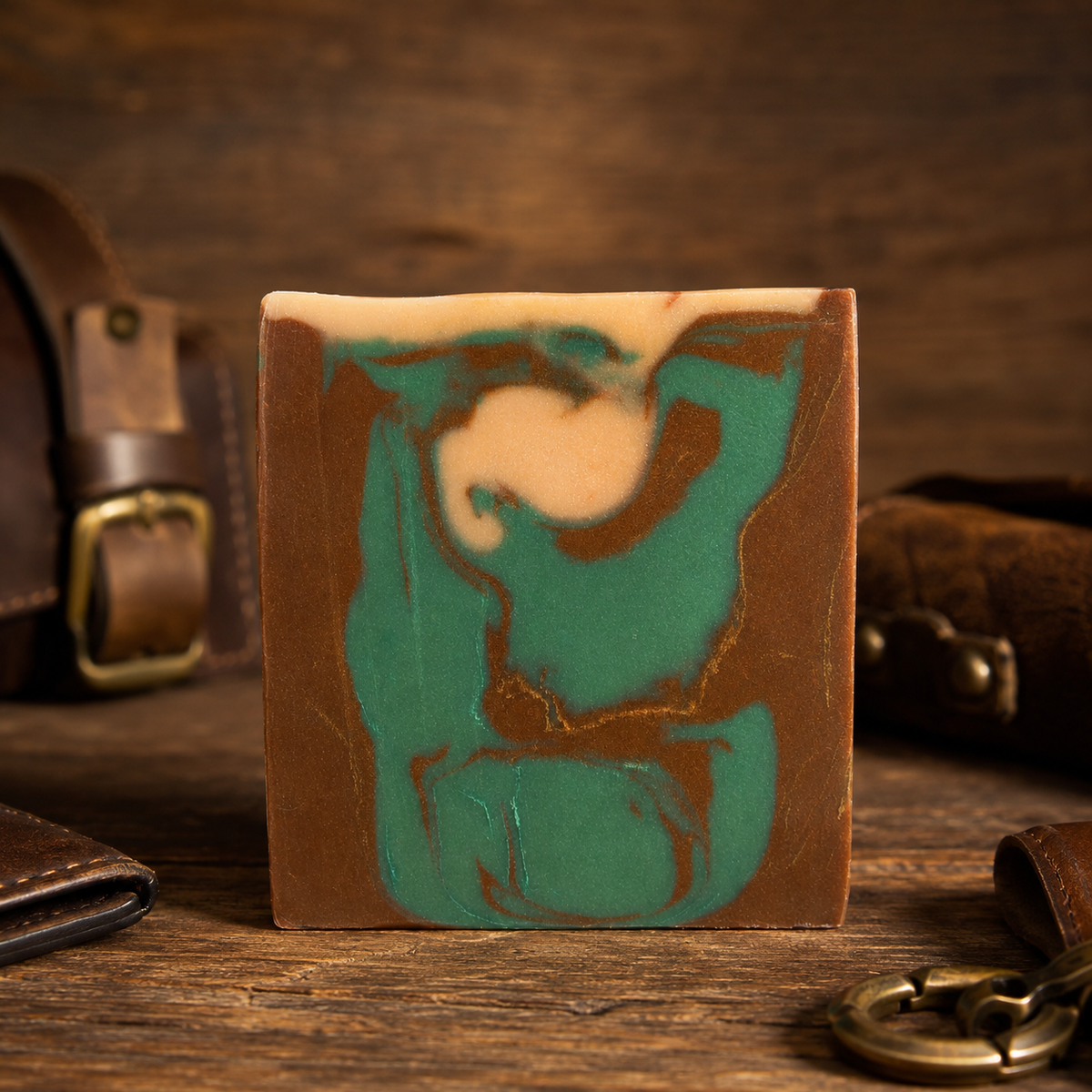 VINTAGE LEATHER: Handmade Goats Milk+Tallow Masculine Soap