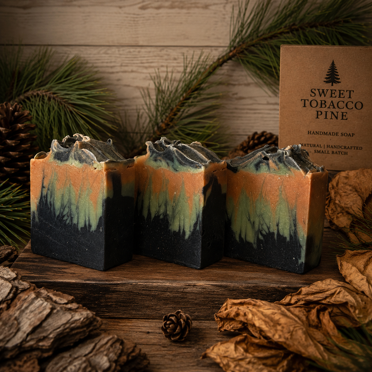 Sweet Tobacco Pine Masculine Beef Tallow Handmade Soap