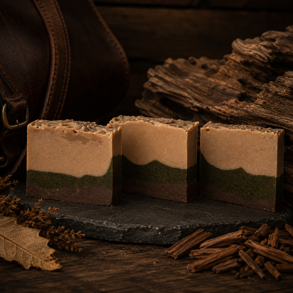 Leather Handmade Masculine Milk and Tallow Soap