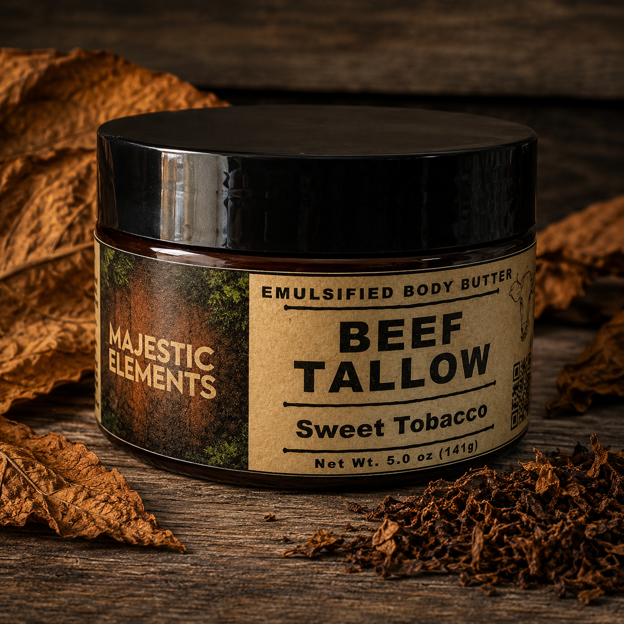 SWEET TOBACCO: Beef Tallow Masculine Body Butter Body Cream