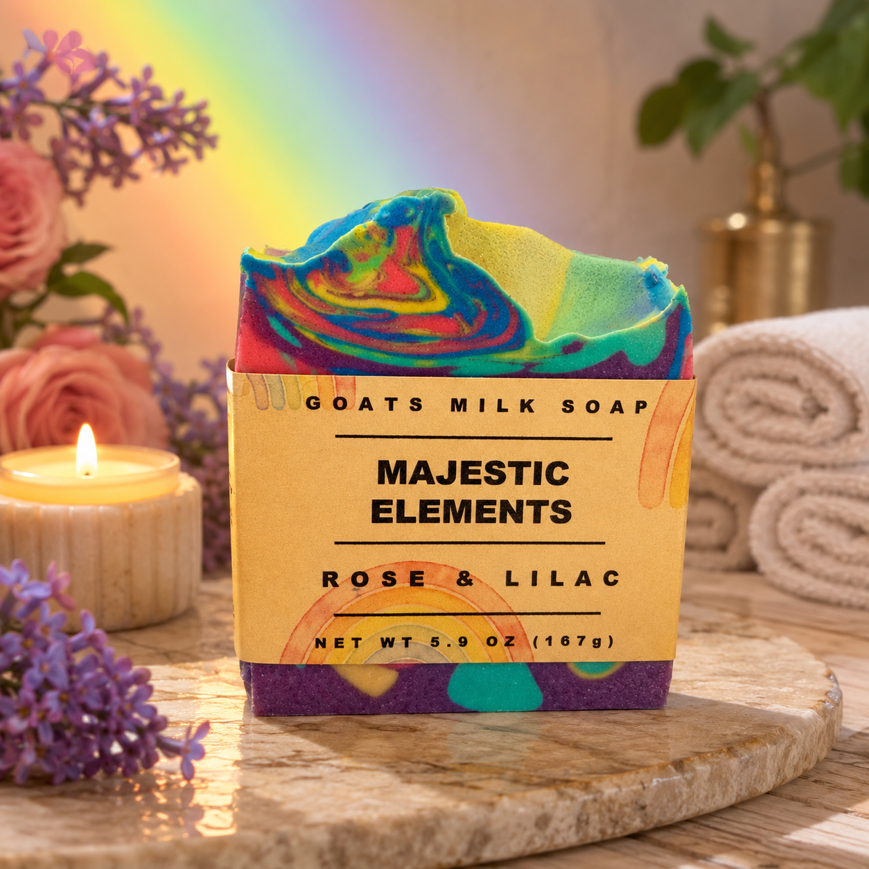 PRIDE: Lilac Rose Handcrafted Goats Milk Soap