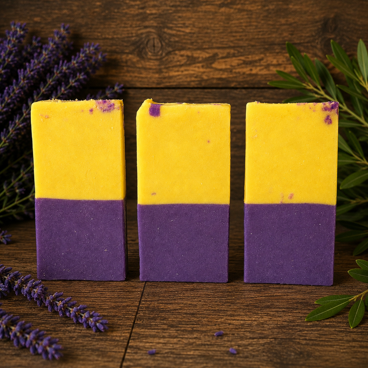 LEMON LAVENDER: Handmade Tallow and Milk Nourishing Mini Soap