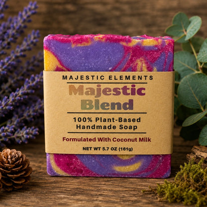Majestic Blend 100% Plant-Based Oils Coconut Milk Handmade Nourishing Vegan Soap