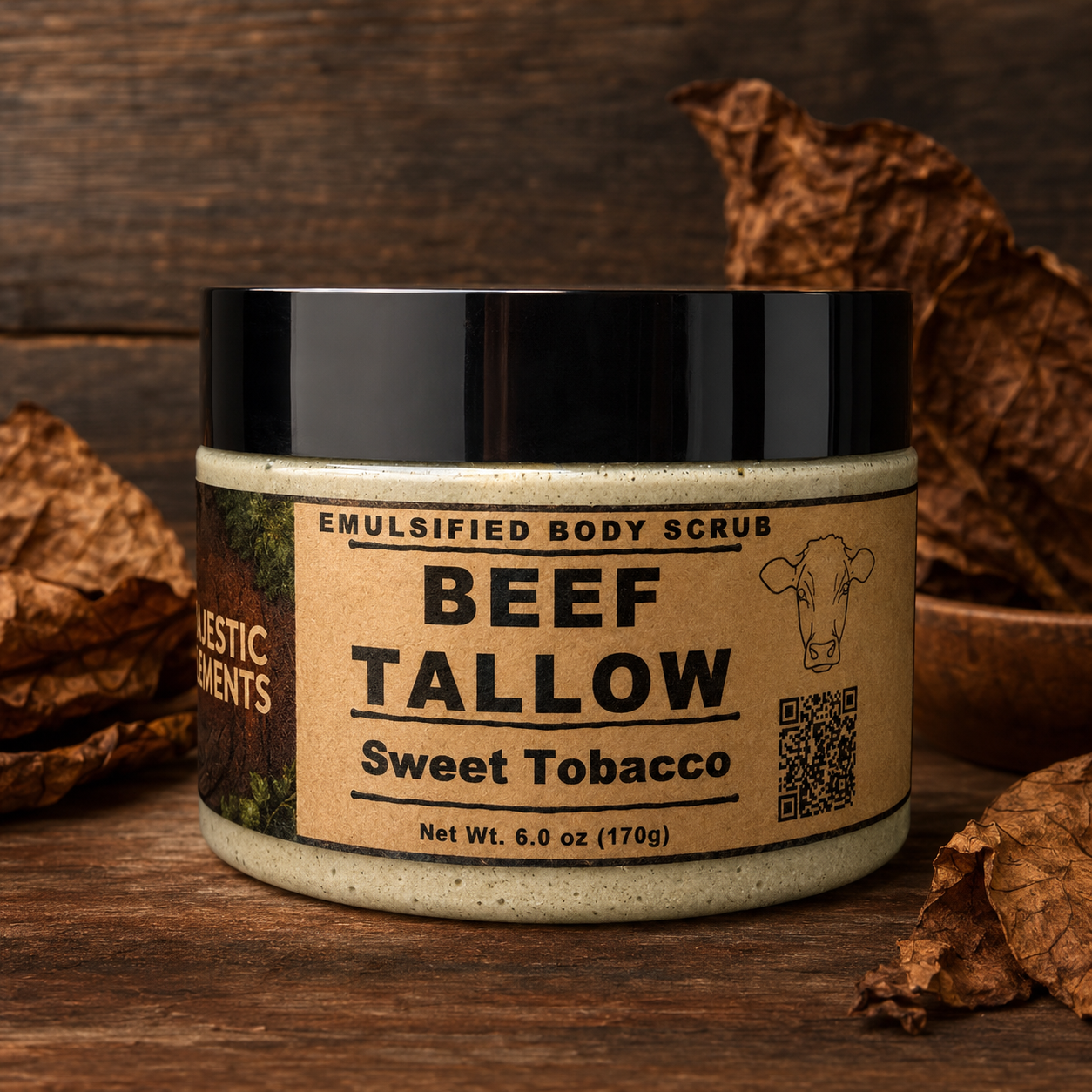 Sweet Tobacco Pine Emulsified Tallow Sugar Scrub Body Scrub