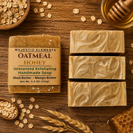 UNSCENTED: Honey And Oatmeal Handmade Gentle Soap