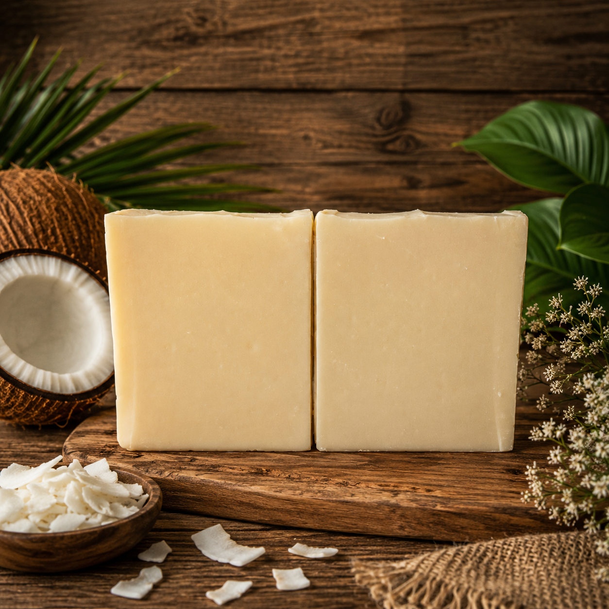 COCONUT: 100% Plant-Based Oils Coconut Milk Handmade Vegan Artisan Soap