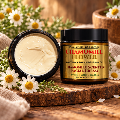 CHAMOMILE FLOWER: Handmade Chamomile Scented Facial Butter / Face Cream