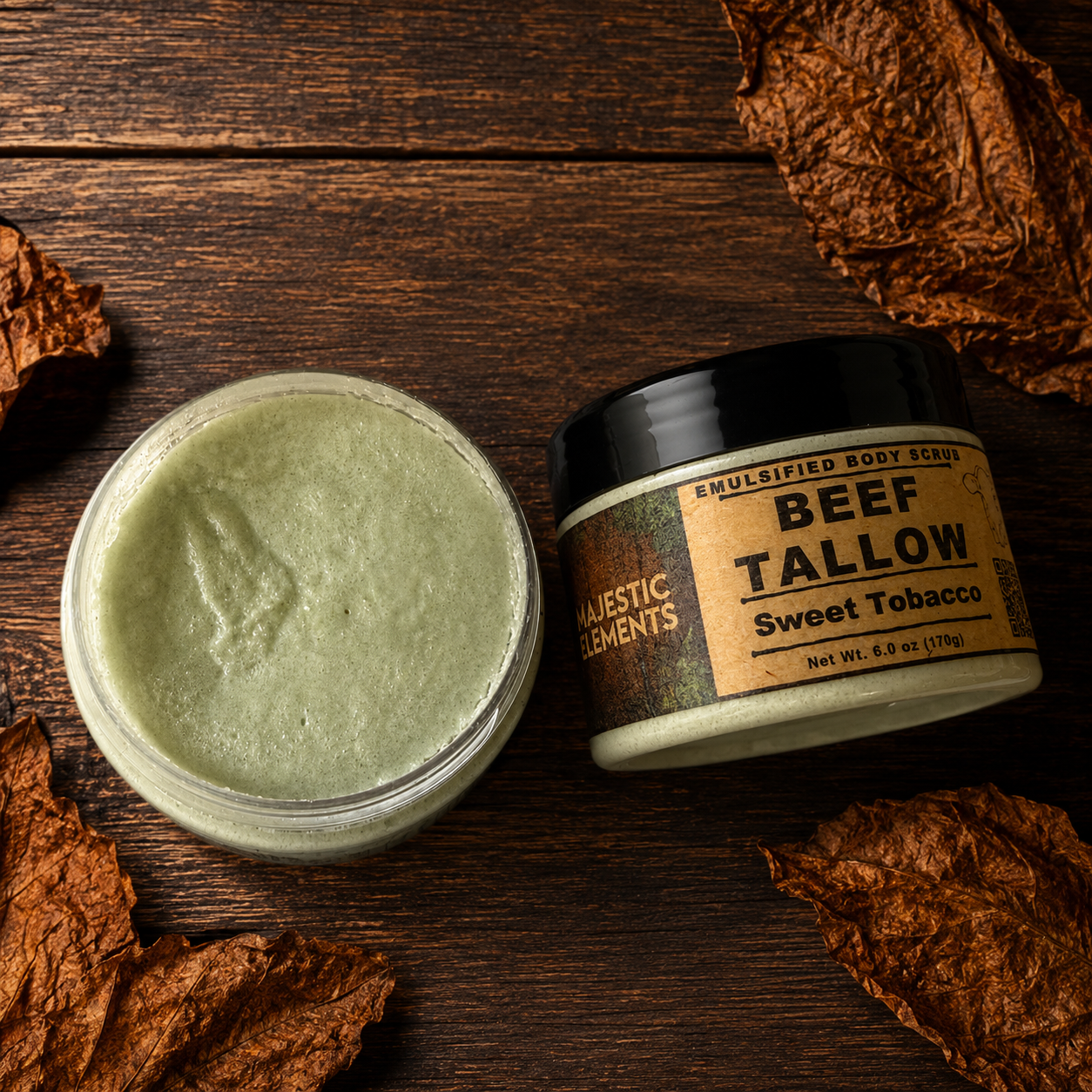 Sweet Tobacco Pine Emulsified Tallow Sugar Scrub Body Scrub
