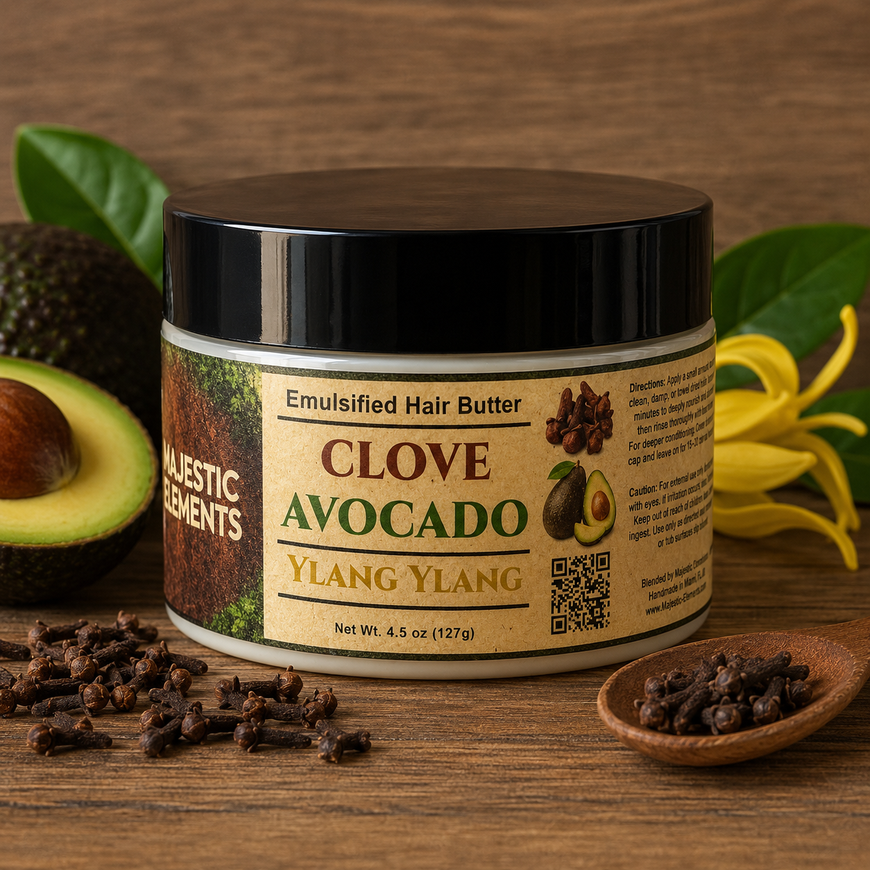 CLOVE & AVOCADO: Handmade Ylang Ylang Hair Butter