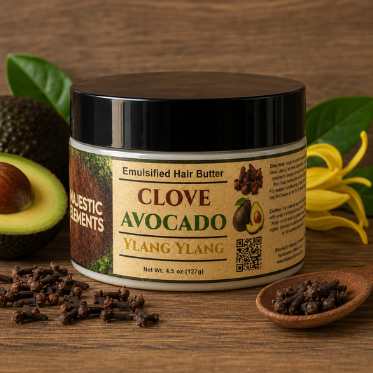 CLOVE & AVOCADO: Handmade Ylang Ylang Scented Hair Butter