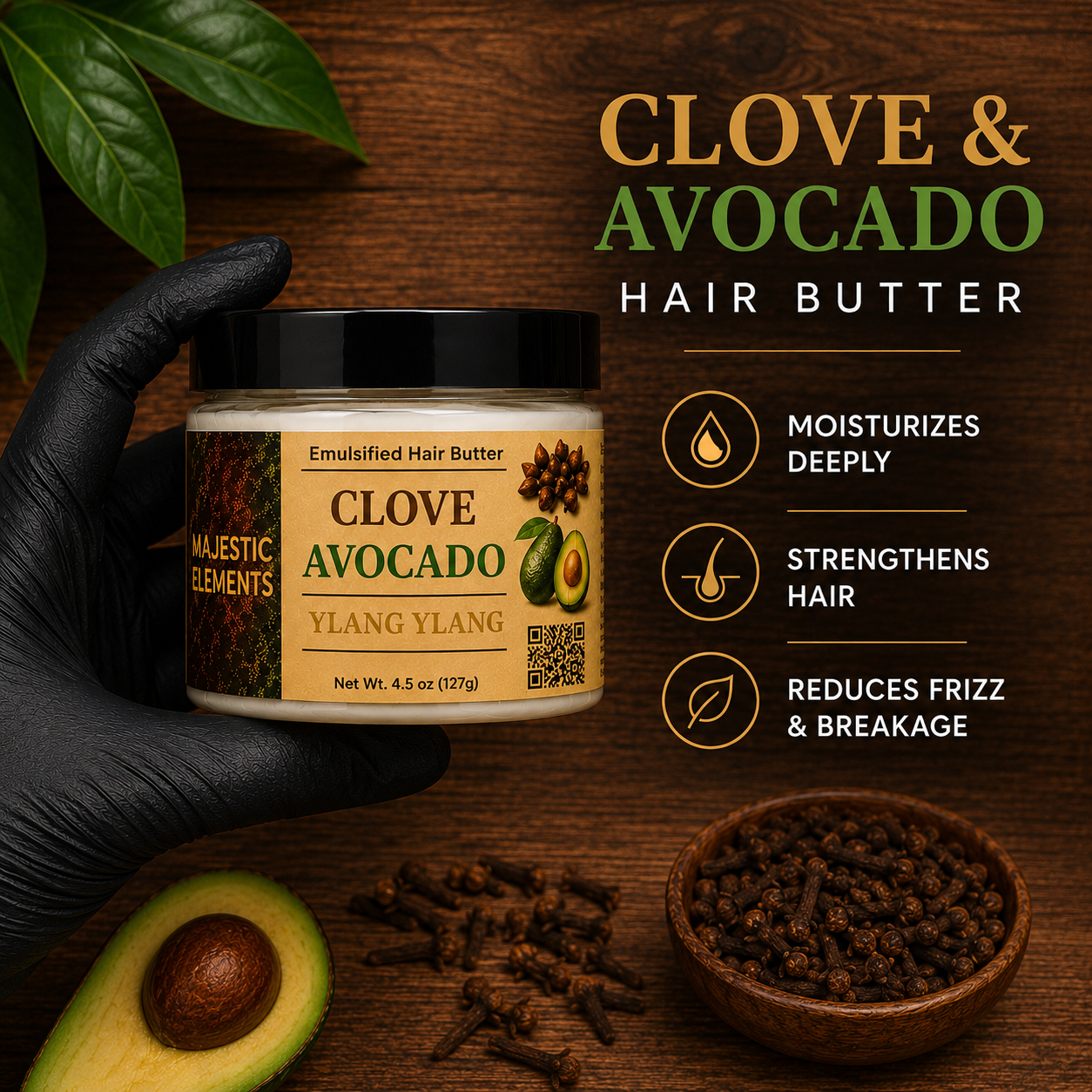 CLOVE & AVOCADO: Handmade Ylang Ylang Hair Butter