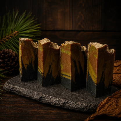 Sweet Tobacco Pine Handmade Beef Tallow and Milk Masculine Cleansing Sample Soap